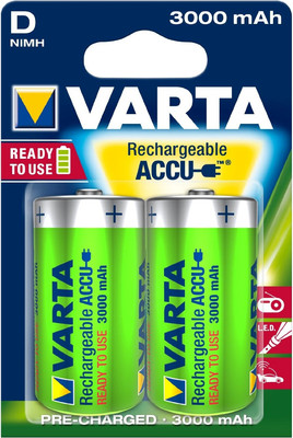 Комплект аккумуляторов Varta D/R20 Ni-MH 1.2V 3000mAh / 56720 101 402 (2шт)