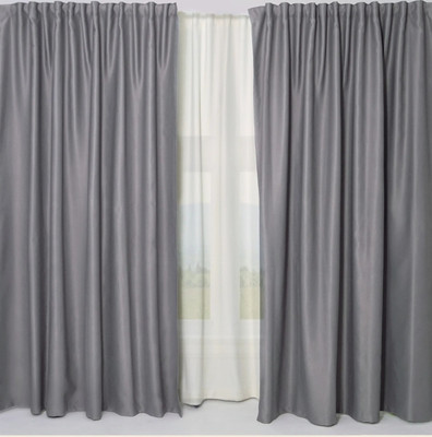 Комплект штор КронасМАрт Блэкаут 250x250 (серый)