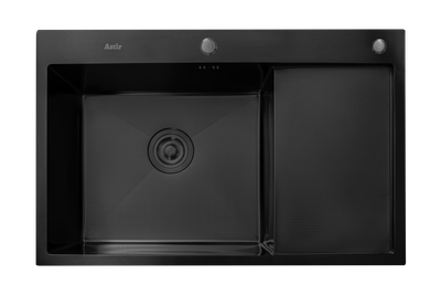 Мойка кухонная Astir Decor PVD Black C78x51BL (с сифоном, дозатором и коландером)