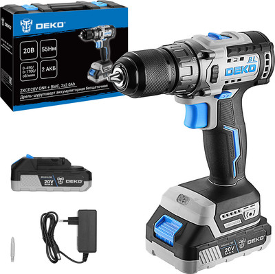Аккумуляторная дрель-шуруповерт Deko ZKCD20V ONE + 20V / 084-1003