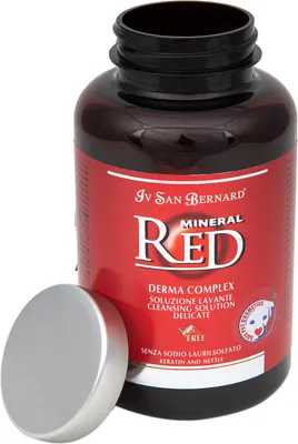 Шампунь для животных Iv San Bernard Mineral Red Derma Complex Дерматологический с кератином (300мл)