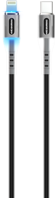Кабель Atomic Ledit Usb-C-Lightning PD 27W LED / 30.374 (1.2м, черный)