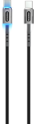 Кабель Atomic Ledit USB-C-USB-C PD 60W LED / 30.370 (1.2м, черный)