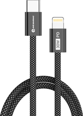 Кабель Atomic Real USB-C-Lightning PD 30W / 30.407 (1.5м, черный)