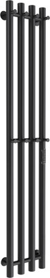Полотенцесушитель электрический Маргроид Ferrum Inaro 4 СНШ 150x6 8 крючков (черный матовый, таймер справа)
