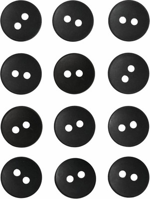 Набор пуговиц Sentex P-001-11.5/2 (12шт, черный)