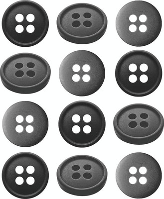 Набор пуговиц Sentex P-003-11.5/4 (12шт, черный)