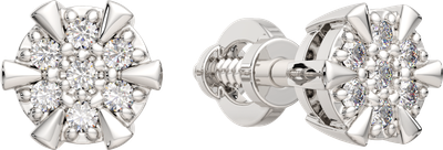 Серьги из белого золота ZORKA 3D00388.14K.W.ZZ (с бриллиантами)