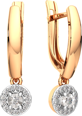 Серьги из комбинированного золота ZORKA 3D00467.14K.B.ZZ (с бриллиантами)