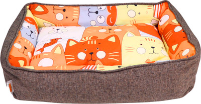 Лежанка для животных Кот и Пёс Анфиса №1 / Л5039МХб-С (оранжевый)
