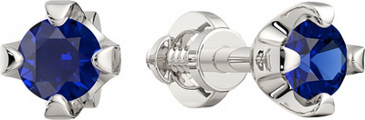 Серьги из белого золота ZORKA 3P1026.14K.W.ZZ (с сапфирами)