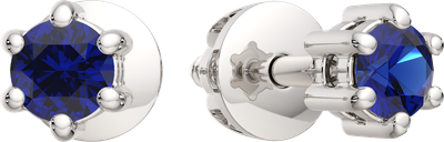 Серьги из белого золота ZORKA 3P1028.14K.W.ZZ (с сапфирами)