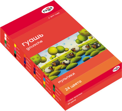 Гуашь ГАММА Мультики / 81220201 (24цв)