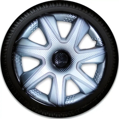 Набор колпаков LION Джой 15" карбон пруж. AK1538 (2шт, серебристо-черный)