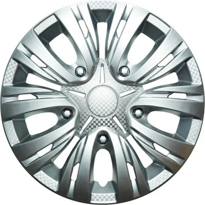 Набор колпаков LION Лион 13" карбон пруж. LW1308 (2шт, серебристый)