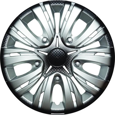 Набор колпаков LION Лион 16" карбон пруж. LW1633 (2шт, серебристо-черный)