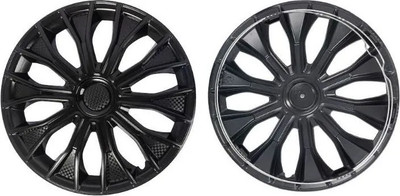 Набор колпаков LION Волтек 14" карбон пруж. LW1461 (2шт, черный глянец)