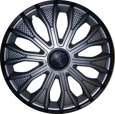 Набор колпаков LION Волтек 15" карбон пруж. LW1545 (2шт, черный глянец)