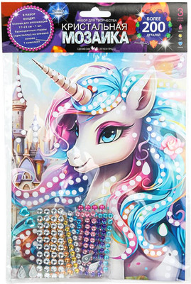 Набор алмазной вышивки MultiArt Кристальная мозаика Единорог / CRYST-114757