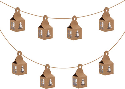 Набор новогодних подвесок Darvish Домики / DV-C-305 (8шт)