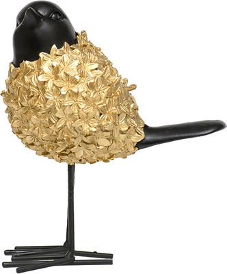 Статуэтка Вещицы Птица декоративная Tin-11 (золотой/черный)