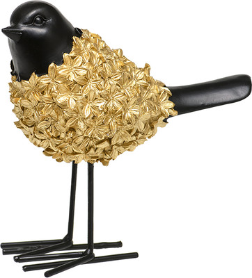 Статуэтка Вещицы Птица декоративная Tin-10 (золотой/черный)
