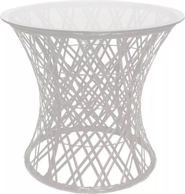 Стол садовый M-Group Бонго Макси Со стеклом 56см / 19240157 (бесцветный/белый)