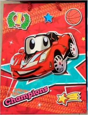 Пакет подарочный Dream Cards Красная машинка / ПКП-9206