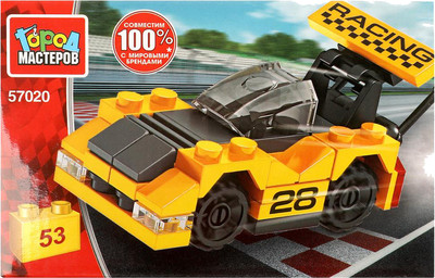Конструктор Город мастеров Спорткар / 57020-BY (53эл)