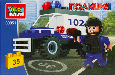 Конструктор Город мастеров Полицейский на машине / 30051-AA (35эл)
