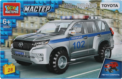 Конструктор Город мастеров Тойота Ленд Крузер Прадо полиция / 30057-CY (28эл)