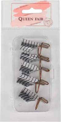 Формы для наращивания ногтей Queen Fair Многоразовые (5шт, серебристый)