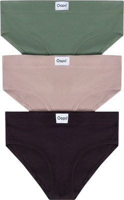 Комплект женских трусов Mark Formelle 412491-3 (р.102, лавровый/декор)