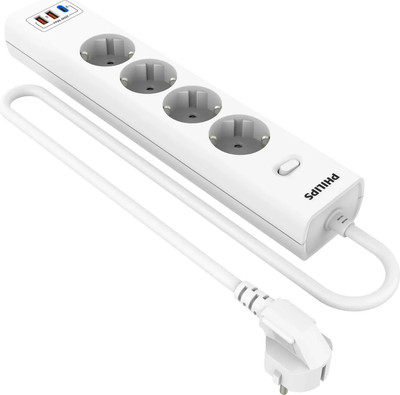 Сетевой фильтр Philips CHP4346WC/51 (5м, 4 розетки, белый)