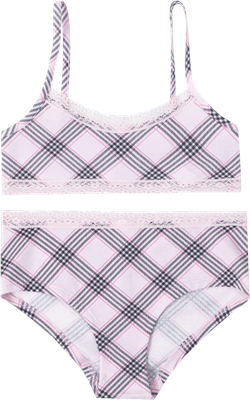 Комплект бельевой детский Mark Formelle 447701 (р.128-64, клетка черно-розовая)