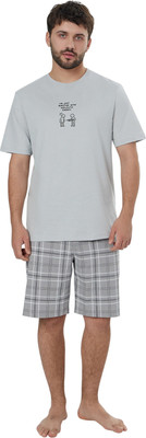 Комплект домашней одежды Mark Formelle 591044 (р.104-94-182/188, светло-серый/светло-серая клетка)