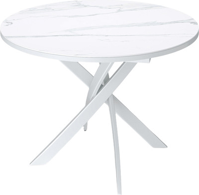 Обеденный стол Kenner R900 (белый/керамика мрамор белый)