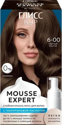 Краска-мусс для волос Глисс Кур Mousse Expert тон 6.00 светлый каштан