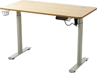 Геймерский стол Jiqiao Н1102 прямой (коричневый/белый)