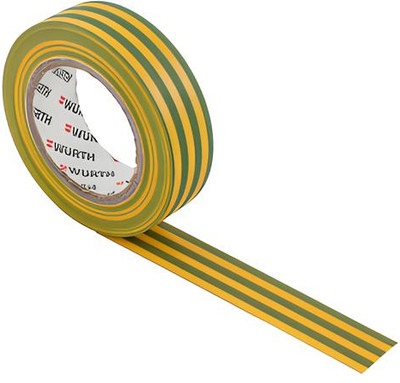 Изолента Wurth 1985109 (10м, желтый/зеленый)