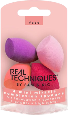 Набор спонжей для макияжа Real Techniques Miracle Mini Complexion Sponges / RT10149200 (4шт)