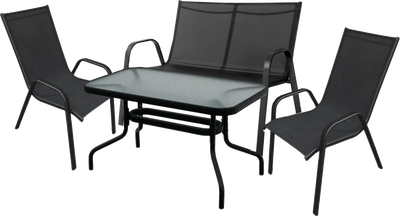 Комплект садовой мебели Garden Story Сан-Ремо Делюкс / SC-092KD/SC-089/4562-MT003 (черный)
