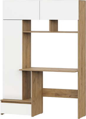 Стол-стеллаж Mio Tesoro Некст 1 (дуб золотой/белый)