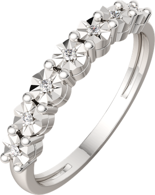 Кольцо из белого золота ZORKA 2D00433.14K.W (р.16.5, с бриллиантом)