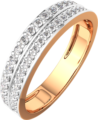 Кольцо из розового золота ZORKA 2D00316.14K.R (р.18.5, с бриллиантом)