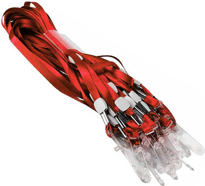 Набор лент для бейджа Deli 5764 (20шт, красный)