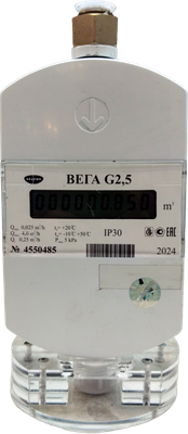 Счетчик газа бытовой БелОМО Вега G2.5 В / 8345-05