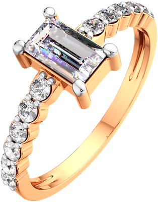 Кольцо из розового золота ZORKA 2101259.14K.R (р.15.5, с фианитами)