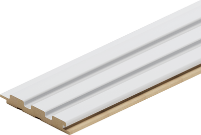 Реечная панель STELLA Beats Standart Белый МДФ (2700x119x16)