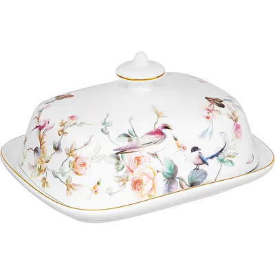 Масленка Elan Gallery Певчие птички New Bone China / 730888